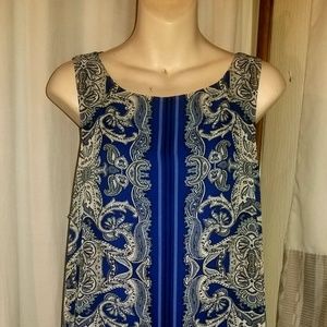 MAX STUDIO Paisley Trapeze Shift Dress